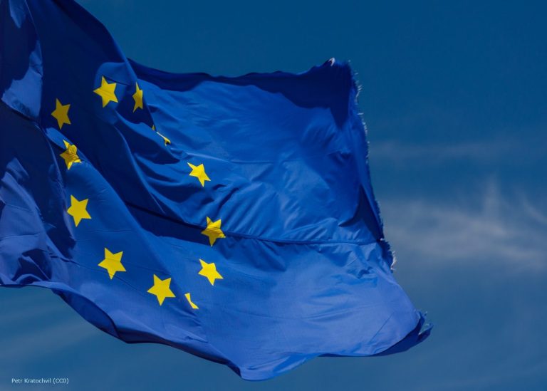 Foto einer EU-Flagge